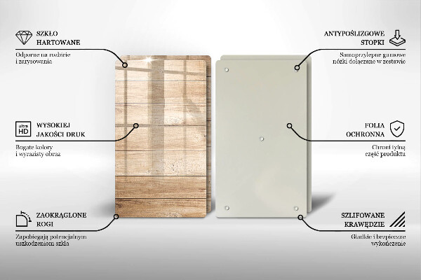 Osłona ściany przy kuchence gazowej Drewniane deski