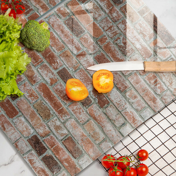 Osłona ściany przy kuchence gazowej Stare cegły mur