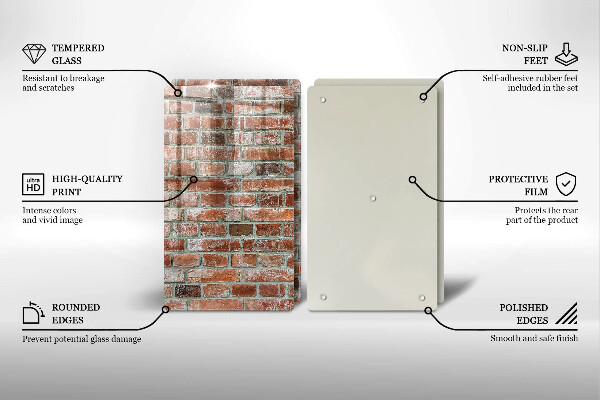 Osłona ściany przy kuchence gazowej Stare cegły mur