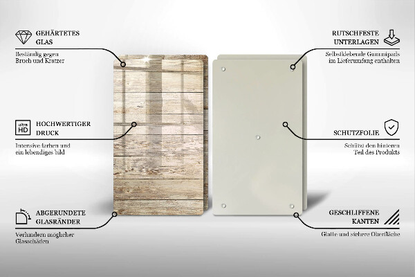 Osłona ściany przy kuchence gazowej Drewniane deski