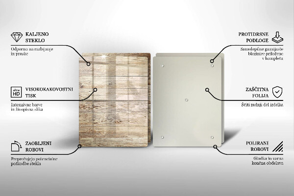 Osłona ściany przy kuchence gazowej Drewniane deski