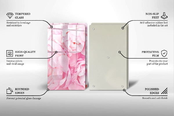 Osłona ściany przy kuchence gazowej Delikatne piwonie