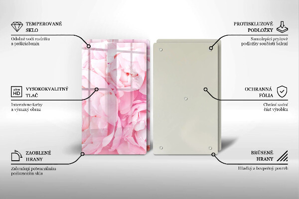 Osłona ściany przy kuchence gazowej Delikatne piwonie