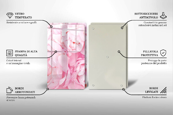 Osłona ściany przy kuchence gazowej Delikatne piwonie