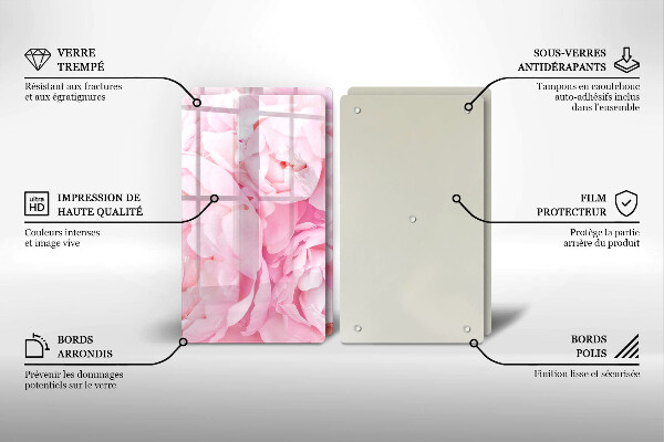 Osłona ściany przy kuchence gazowej Delikatne piwonie