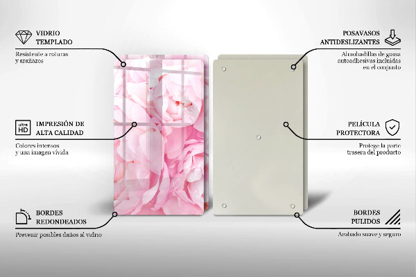 Osłona ściany przy kuchence gazowej Delikatne piwonie