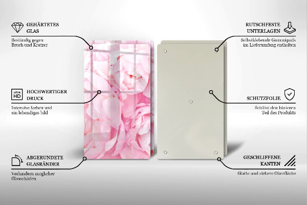 Osłona ściany przy kuchence gazowej Delikatne piwonie