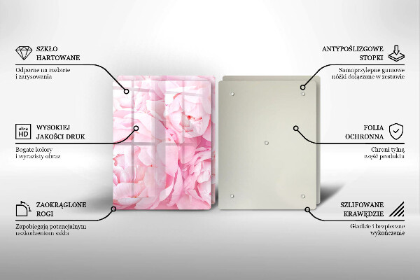 Osłona ściany przy kuchence gazowej Delikatne piwonie