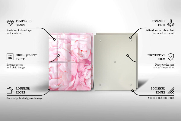 Osłona ściany przy kuchence gazowej Delikatne piwonie