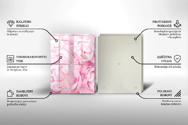 Osłona ściany przy kuchence gazowej Delikatne piwonie