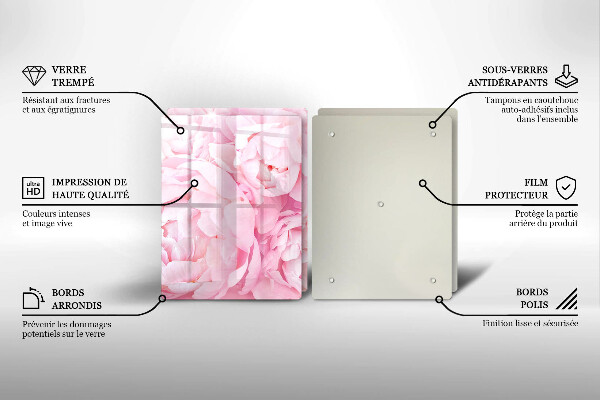 Osłona ściany przy kuchence gazowej Delikatne piwonie