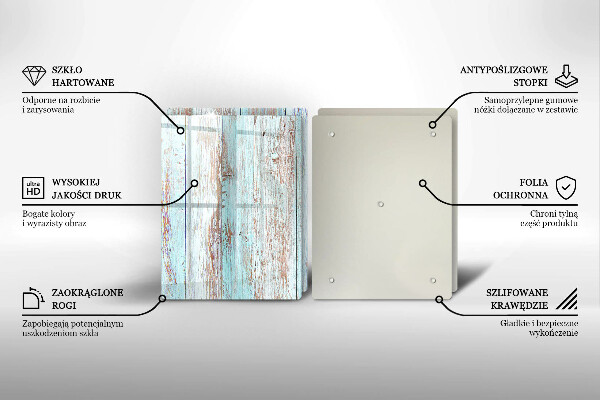 Osłona ściany przy kuchence gazowej Stare deski vintage