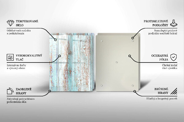 Osłona ściany przy kuchence gazowej Stare deski vintage