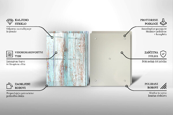 Osłona ściany przy kuchence gazowej Stare deski vintage