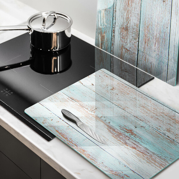 Osłona ściany przy kuchence gazowej Stare deski vintage