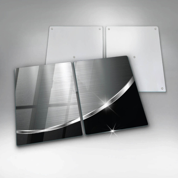 Osłona ściany przy kuchence gazowej Abstrakcja z metalem