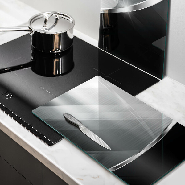 Osłona ściany przy kuchence gazowej Abstrakcja z metalem