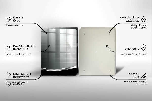 Osłona ściany przy kuchence gazowej Abstrakcja z metalem