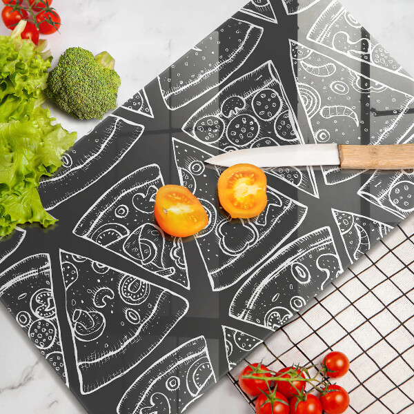 Osłona ściany przy kuchence gazowej Ilustracja pizza