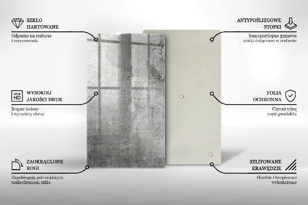 Płyta ochronna na indukcję Tekstura beton