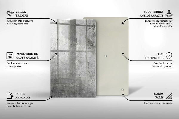 Płyta ochronna na indukcję Tekstura beton
