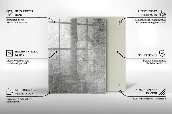 Płyta ochronna na indukcję Tekstura beton