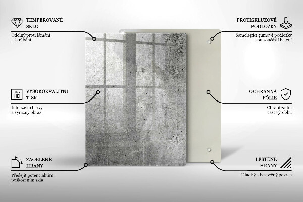 Płyta ochronna na indukcję Tekstura beton