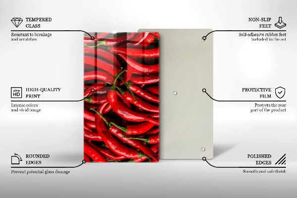 Osłona ściany przy kuchence gazowej Ostre chili papryki