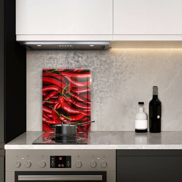 Osłona ściany przy kuchence gazowej Ostre chili papryki