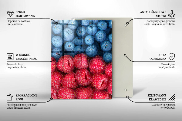 Osłona ściany przy kuchence gazowej Owoce maliny i borówki
