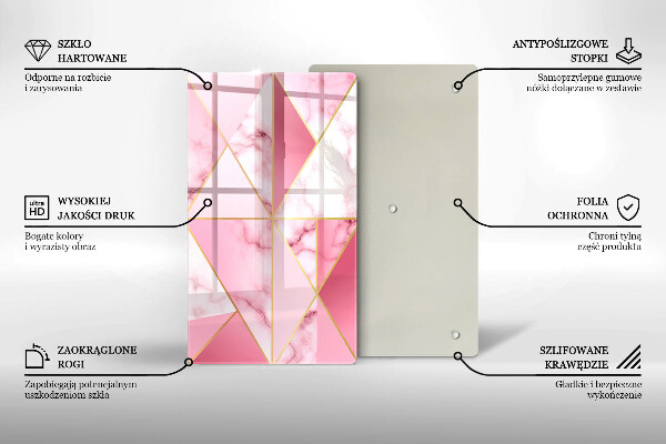Osłona ściany przy kuchence gazowej Geometryczny marmur