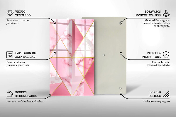 Osłona ściany przy kuchence gazowej Geometryczny marmur