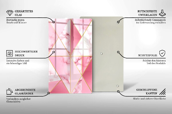 Osłona ściany przy kuchence gazowej Geometryczny marmur