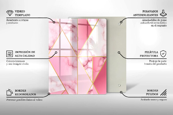 Osłona ściany przy kuchence gazowej Geometryczny marmur