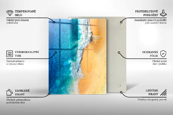 Osłona na ścianę w kuchni Plaża i morze