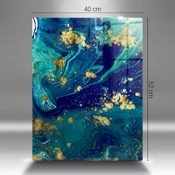 Osłona ściany przy kuchence gazowej Abstrakcja ze złotem