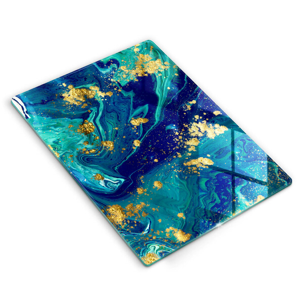 Osłona ściany przy kuchence gazowej Abstrakcja ze złotem