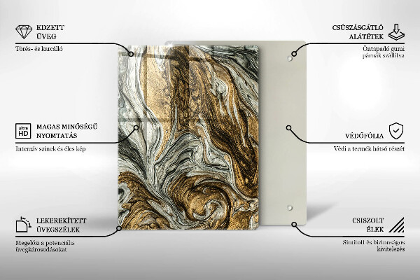 Osłona ściany przy kuchence gazowej Bogata abstrakcja