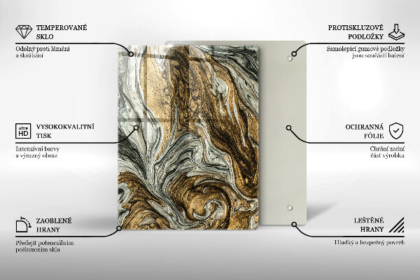 Osłona ściany przy kuchence gazowej Bogata abstrakcja