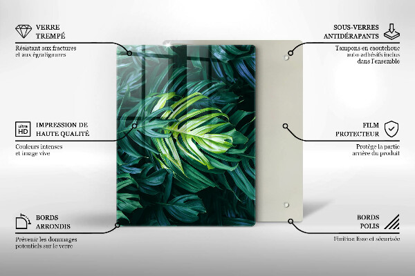 Osłona ściany przy kuchence gazowej Dzikie liście monstery