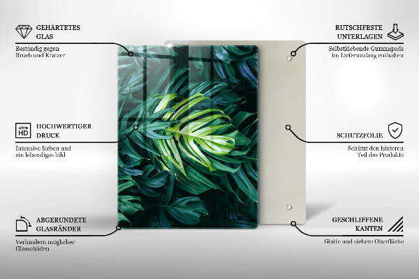 Osłona ściany przy kuchence gazowej Dzikie liście monstery