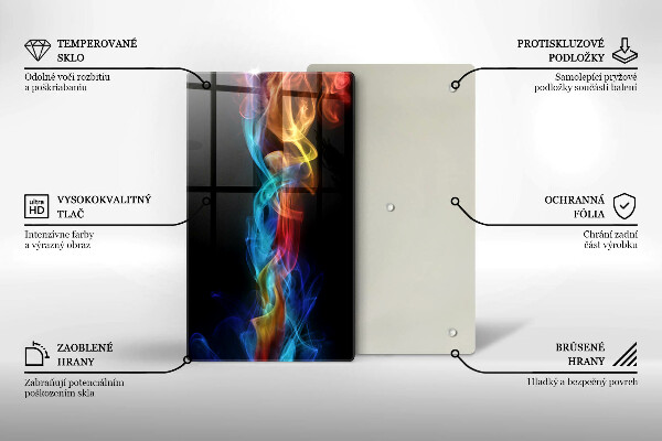 Osłona ściany przy kuchence gazowej Kolorowy dym