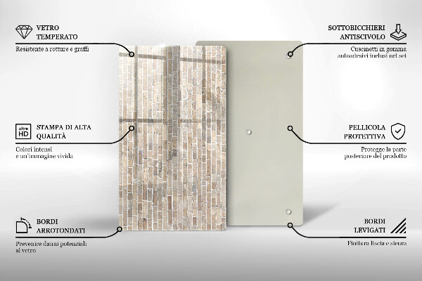 Osłona ściany przy kuchence gazowej Ściana jasne cegły