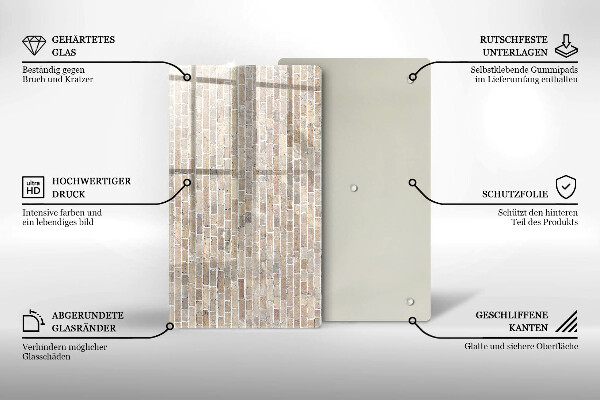 Osłona ściany przy kuchence gazowej Ściana jasne cegły