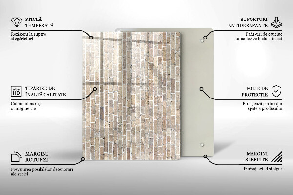 Osłona ściany przy kuchence gazowej Ściana jasne cegły