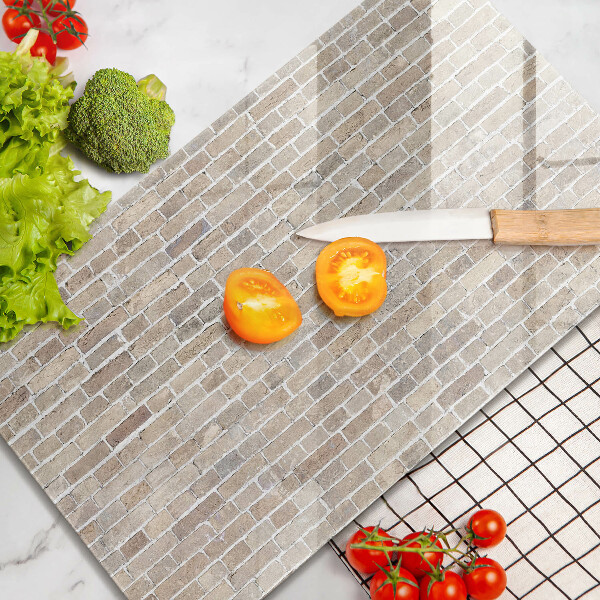 Osłona ściany przy kuchence gazowej Ściana jasne cegły