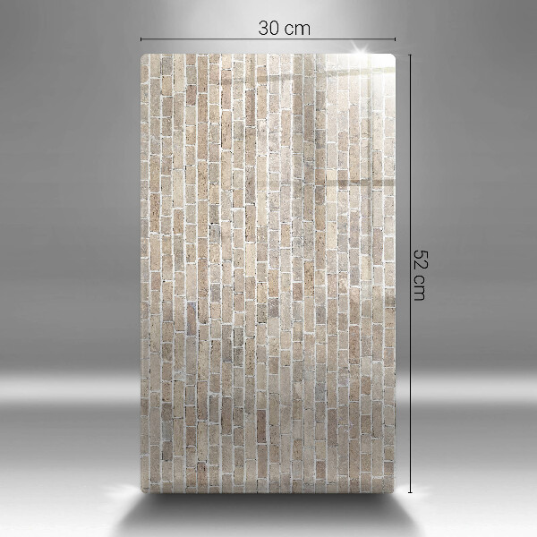 Osłona ściany przy kuchence gazowej Ściana jasne cegły