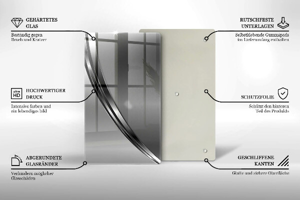 Osłona ściany przy kuchence gazowej Metalowa abstrakcja