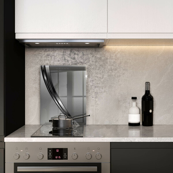 Osłona ściany przy kuchence gazowej Metalowa abstrakcja