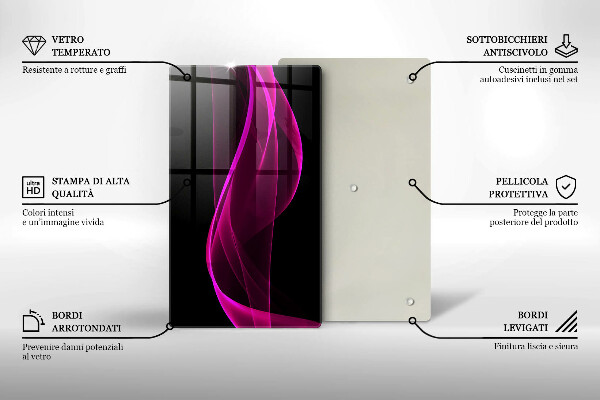 Osłona ściany przy kuchence gazowej Różowa abstrakcja